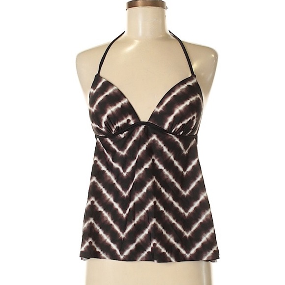 Hula Honey Black/White/Brown Swim Tankini NWT - Picture 1 of 9